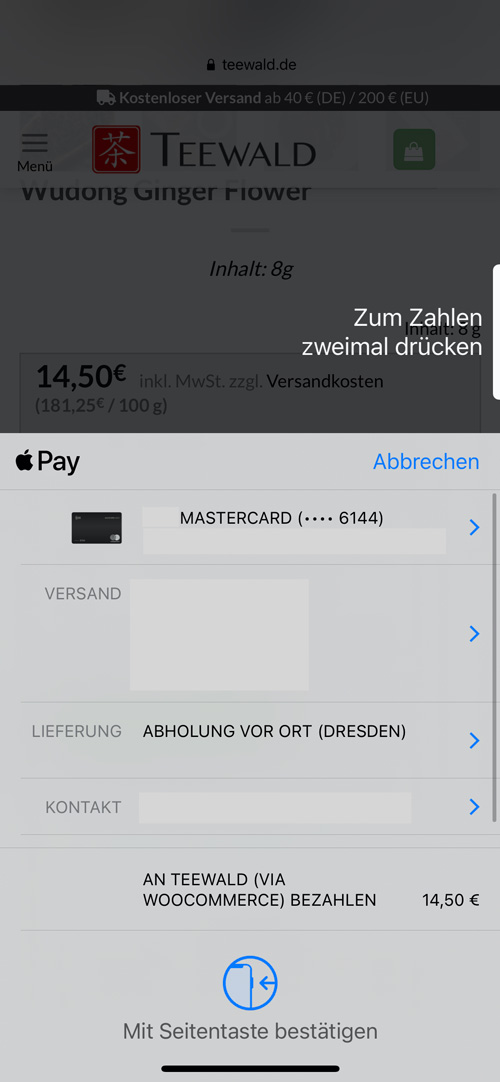 Onlineshop Apple-Pay